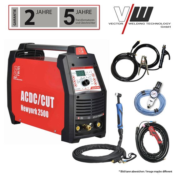 NewYork 2500 Kombi TIG Welding Machine AC/DC TIG 200 Puls Plasmautter TIG MMA E-Hand Inverter 5 in1